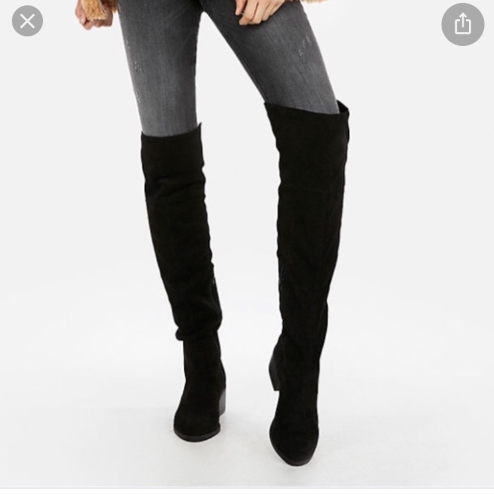 Express NWT Over the Knee Boots Suede